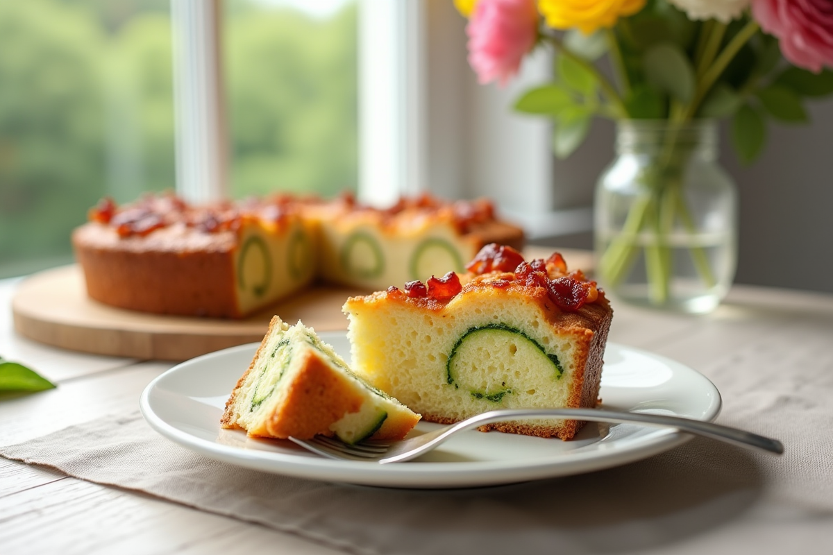 courgettes lardons